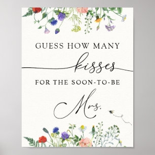Errate, wie viele Küsse für die baldige Mrs. Post Poster