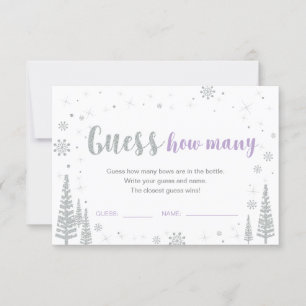 Errate wie viele Winter-Baby-Shower-Spiel Einladung