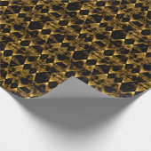 Erratisches Gold und Black Diamond Geschenkpapier (Ecke)