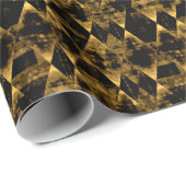 Erratisches Gold und Black Diamond Geschenkpapier (Rolleneckpunkt)