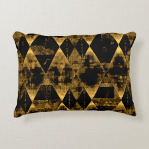 Erratisches Gold und Black Diamond-Notebook Dekokissen