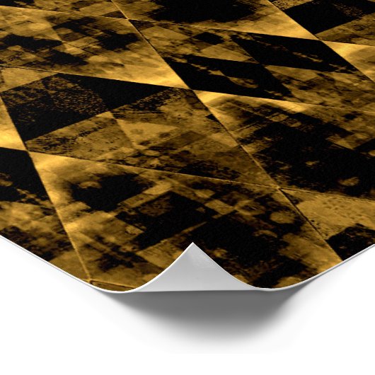 Erratisches Gold und Black Diamond Poster (Ecke)