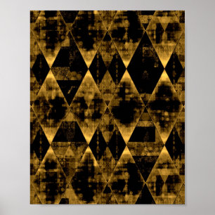 Erratisches Gold und Black Diamond Poster