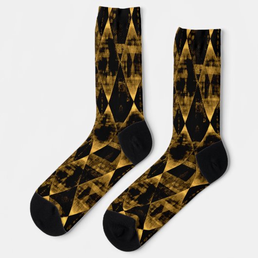 Erratisches Gold und Black Diamond Socken (Linkes Detail)