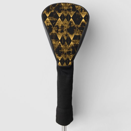 Erratisches Gold und schwarze Diamanten Golf Headcover (Vorderseite)
