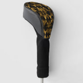 Erratisches Gold und schwarze Diamanten Golf Headcover (angewinkelt)