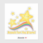 Erreichbarkeit der Sterne für Motivierend Worte Aufkleber (Blatt)
