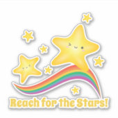 Erreichbarkeit der Sterne für Motivierend Worte Aufkleber (Vorderseite)