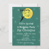 Erreichbarkeit der weißen Sterne der Moon Birthday Einladung (Vorderseite)