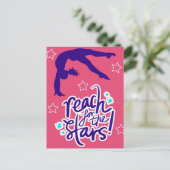 Erreichbarkeit für die Gymnastik der Sterne Postkarte (Stehend Vorderseite)