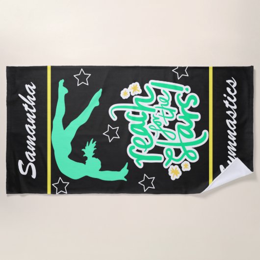 Erreichbarkeit für die Gymnastik der Sterne Strandtuch (Vorderseite)