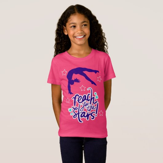 Erreichbarkeit für die Gymnastik der Sterne T-Shirt (Vorne ganz)