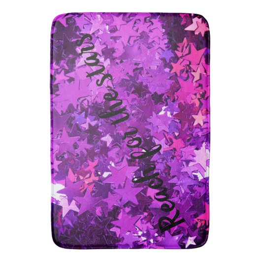 Erreichbarkeit für die Sterne Lila Badematte (Vorderseite Vertikal)