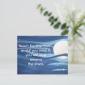 Erreichbarkeit für die Sterne Moon Art Zitat Inspi Postkarte (Stehend Vorderseite)