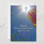 Erreichbarkeit für Sky BABY BOY BAPTISM CHRISTENIN Einladung (Vorderseite)