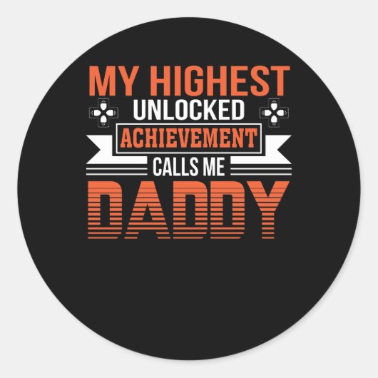 Erreichbarkeit nennt "Video Gamer Vater" Runder Aufkleber (Vorderseite)