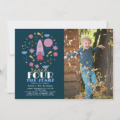 Erreichbarkeit VIER der Sternenflotte Foto Geburts Einladung (Vorderseite)