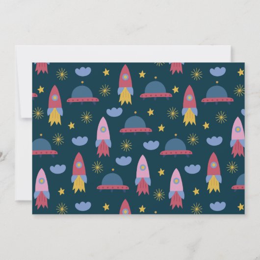 Erreichbarkeit VIER der Sternenflotte Foto Geburts Einladung (Rückseite)