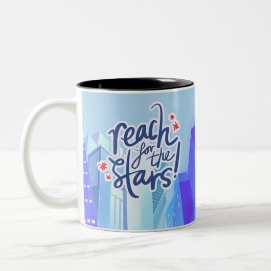 Erreiche die Sterne - Inspirative Tasse (Links)