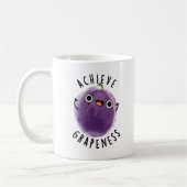 Erreichen der Grapeness Funny Positive Traubenpun Kaffeetasse (Links)