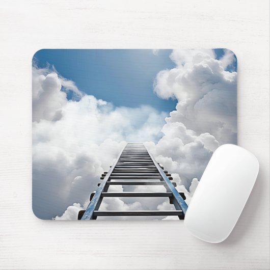 Erreichen der Leiter in Wolken Mousepad (Mit Mouse)