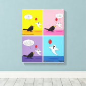 Erreichen des Comic des Gegenziels Leinwanddruck (Insitu (Holzboden))