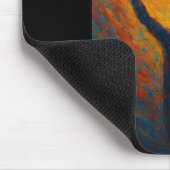 „Erreichen des Lichts — Abstrakte Ölsilhouette“ Mousepad (Ecke)