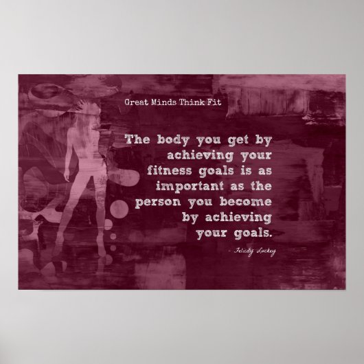 Erreichen Ihrer Fitness Ziele! Poster (Vorne)