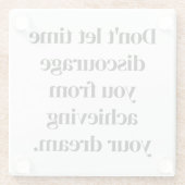 Erreichen Ihres Traumglass-Untersetzer Glasuntersetzer (Rückseite)