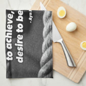 Erreichen - Kettlebell Workout Motivierend Geschirrtuch (Viertel Falte)