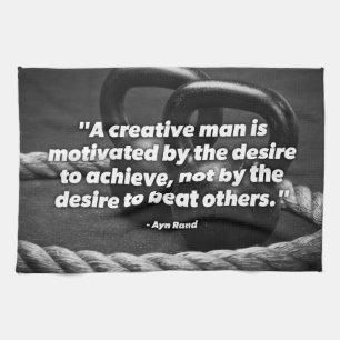 Erreichen - Kettlebell Workout Motivierend Geschirrtuch