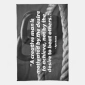 Erreichen - Kettlebell Workout Motivierend Geschirrtuch (Vertikal)