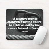 Erreichen - Kettlebell Workout Motivierend Mousepad (Mit Mouse)