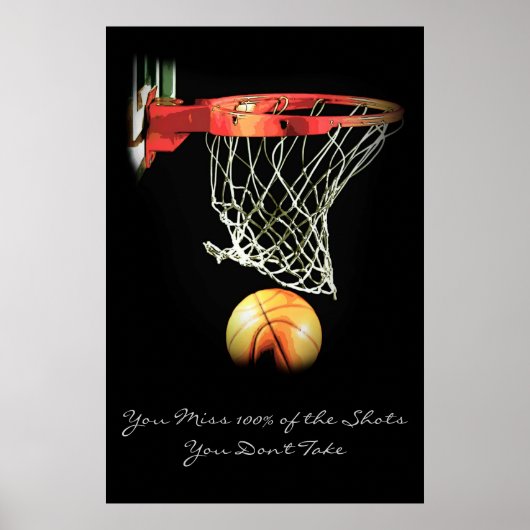 Erreichen Motivierend Quote Basketball Poster (Vorne)