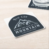 Erreichen Sie den Gipfel des Berges Rechteckiger Pappuntersetzer (angewinkelt)