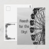 Erreichen Sie den Himmel, das Riesenrad Postkarte (Vorne/Hinten)