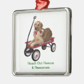 Erreichen Sie heraus Rettungs-Lastwagen-Verzierung Silbernes Ornament (Links)