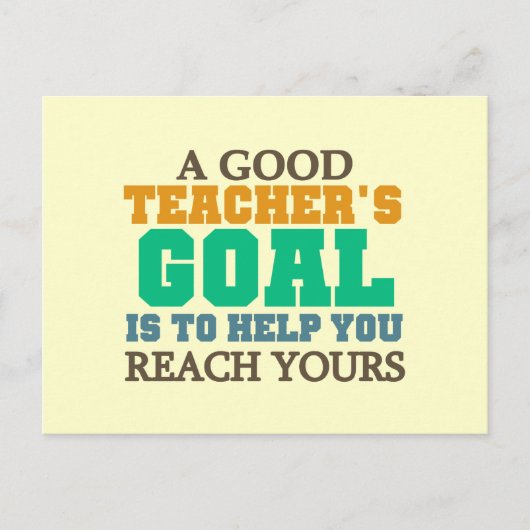 Erreichen Sie Ihre Ziele Postkarte (Vorderseite)