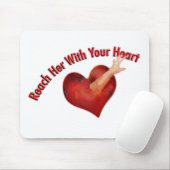 Erreichen Sie sie mit Ihrem Herz-Maus-Pad Mousepad (Mit Mouse)