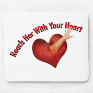 Erreichen Sie sie mit Ihrem Herz-Maus-Pad Mousepad