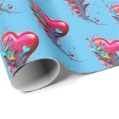 Erreichen Sie sie mit Ihrem Herzen II Geschenkpapier (Rolleneckpunkt)