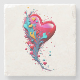 Erreichen Sie sie mit Ihrem Herzen II Steinuntersetzer