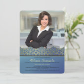 Erreichtes Abschluss Foto Einladung (Stehend Vorderseite)