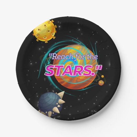 ERREICHUNG DER STERNE PAPPTELLER (Vorderseite)