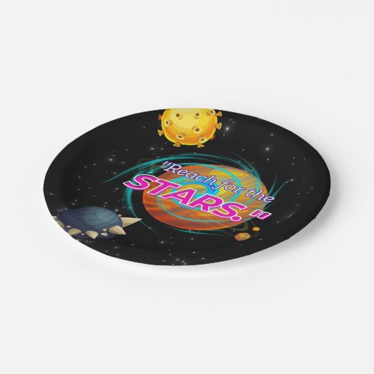 ERREICHUNG DER STERNE PAPPTELLER (Schrägansicht)