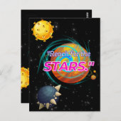 ERREICHUNG DER STERNE POSTKARTE (Vorne/Hinten)