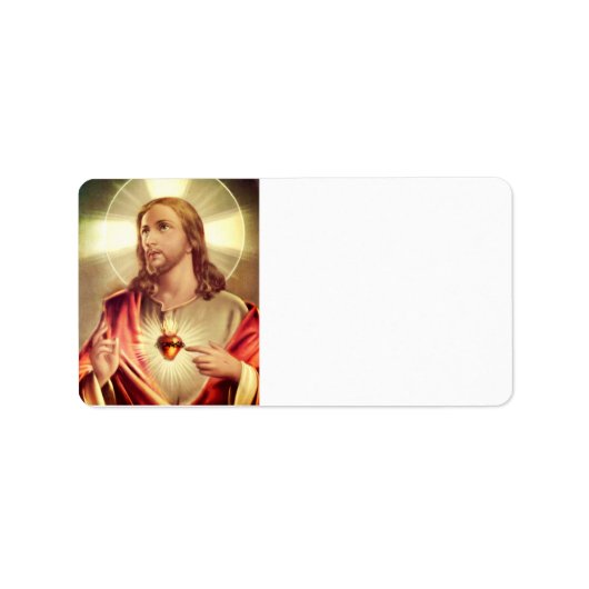 Erretter Eyes erhoben in den Himmel Adressaufkleber (Vorne)