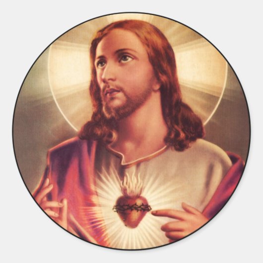 Erretter Eyes erhoben in den Himmel Runder Aufkleber (Vorderseite)