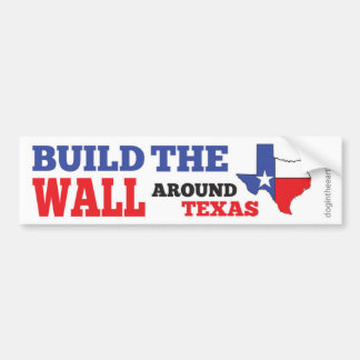 Errichten Sie die Wand um Texas Autoaufkleber