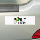 Errichtet, nicht gekauft autoaufkleber (Auf Auto)